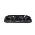 Savic Butler Voerbak En Drinkbak Met Plateau Marble Zwart / Goud - 45 x 36 x 8 cm 2 x 300 ml