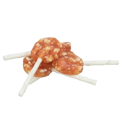 Trixie Denta Fun Chicken Cheese Lolly - 10 cm 20 g 50 stuks