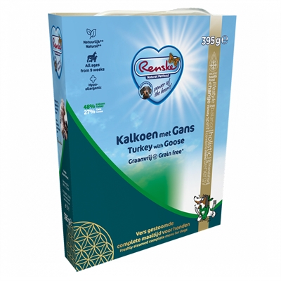 453793.jpg Renske Vers Gestoomd Vlees Kalkoen Met Gans Graanvrij - 10 x 395 g