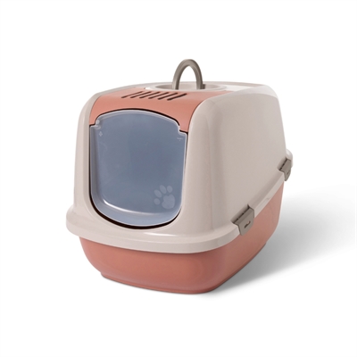 453840.jpg Savic Kattenbak Nestor Jumbo Champagne Roze / Terracotta - 66,5 x 48,5 x 46,5 cm