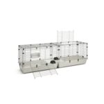 Savic Clubix 200 Knaagdierkooi Zwart / Lichtgrijs - 200 x 50 x 63,5 cm
