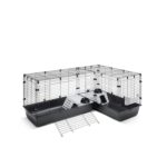 Savic Clubix Corner Knaagdierkooi Zwart - 146,5/100 x 50 x 63,5 cm