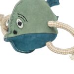 Trixie Vis Leer Met Touw - 28 cm