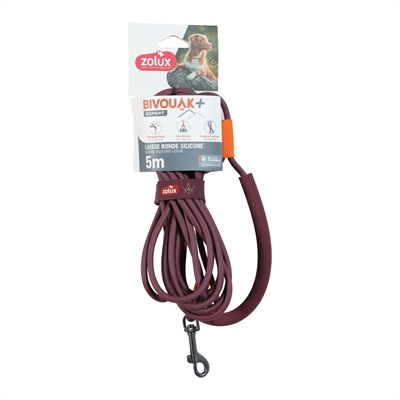 Zolux Bvk Sleeplijn Rond Siliconen Rood - 5 Mtr X 0,6 cm