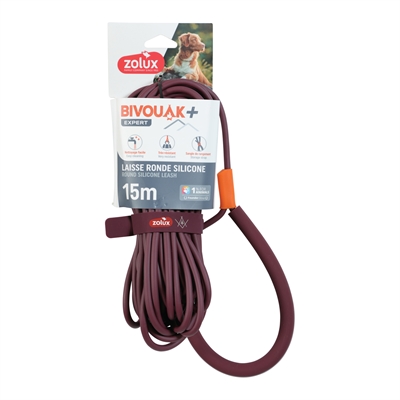 Zolux Bvk Sleeplijn Rond Siliconen Rood - 15 Mtr X 0,6 cm
