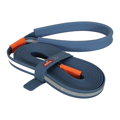 Zolux Bvk Sleeplijn Plat Siliconen Blauw - 5 Mtr X 1,5 cm