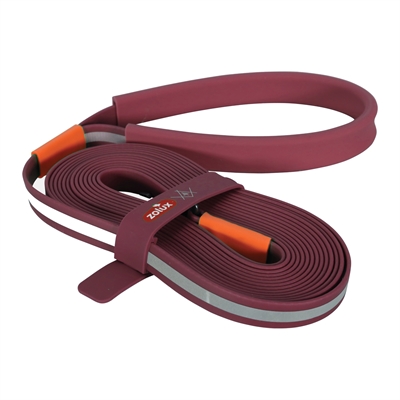 Zolux Bvk Sleeplijn Plat Siliconen Rood - 5 Mtr X 1,5 cm