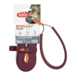 Zolux Bvk Sleeplijn Plat Siliconen Rood - 5 Mtr X 1,5 cm