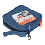 Zolux Bvk 2In1 Opvouwbare Voerbak En Drinkbak Blauw - 2 x 700 ml
