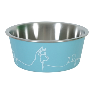 454205.jpg Zolux Love Voerbak Hond Blauw - 20,6 cm 1.7 l