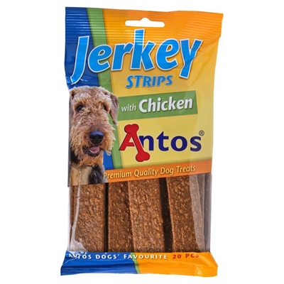 454396.jpg Antos Jerkey Strips Kip - 20 stuks