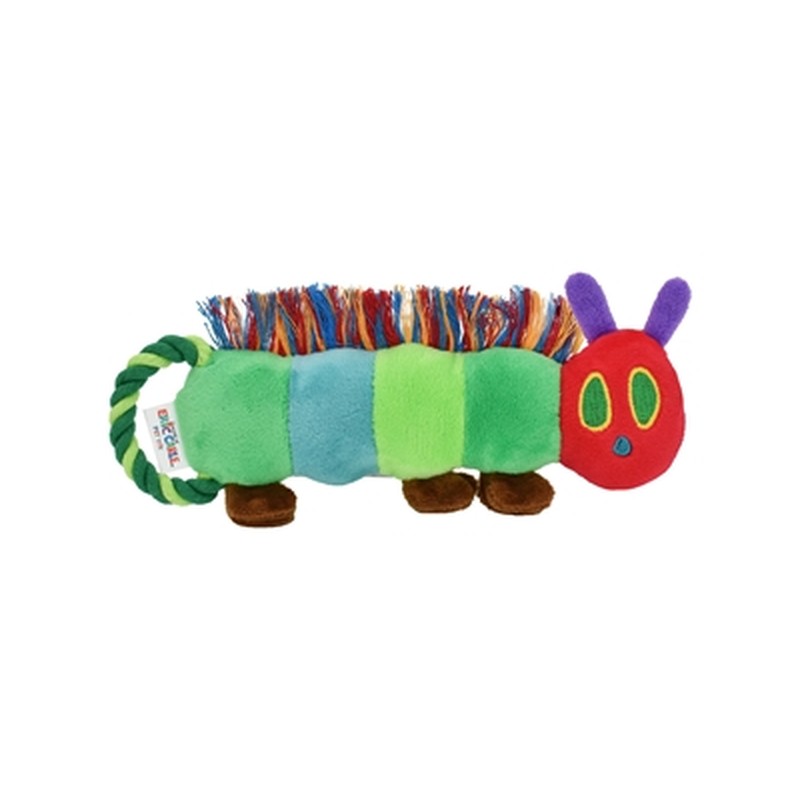Eric Carle Pluche Rupsje Nooit Genoeg Met Trek Flostouw - 23 cm