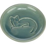 Trixie Voerbak Kat Katrelief Keramiek Blauw - 14,5 cm 150 ml