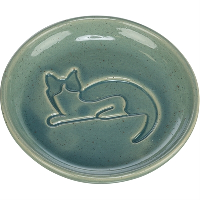 Trixie Voerbak Kat Katrelief Keramiek Blauw - 14,5 cm 150 ml