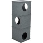 Trixie Kattenhuis Toren Nele Vilt Grijs - 38 x 38 x 105 cm