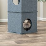 Trixie Kattenhuis Toren Nele Vilt Grijs - 38 x 38 x 105 cm
