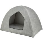 Trixie Hondenmand Tent Jonna Vital Ribstof Lichtgrijs - 75 x 55 x 55 cm