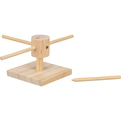 Trixie Voer Draaimolen Onbehandeld Hout - 22 x 22 x 8 cm