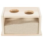 Trixie Zandbad Hamster / Gerbil Onbehandeld Hout - 28 x 15 x 15 cm