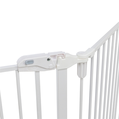 Trixie Hondenhek Afsluithek Metaal 5-Delig Met Deur Wit - 62,5-300 x 76,5 cm