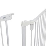 Trixie Hondenhek Afsluithek Metaal 5-Delig Met Deur Wit - 62,5-300 x 76,5 cm