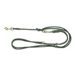 Trixie Hondenriem Pure Verstelbaar Rond Gestikt Leer Saliegroen - 200 x 1 cm