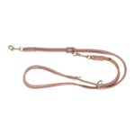 Trixie Hondenriem Pure Verstelbaar Rond Gestikt Leer Roze - 200 x 1 cm