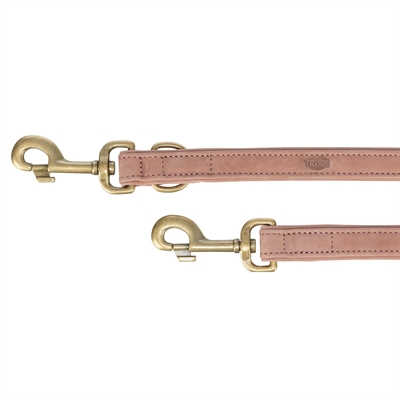 Trixie Hondenriem Pure Verstelbaar Leer Roze - S-M 200 x 1,5 cm