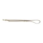 Trixie Hondenriem Pure Verstelbaar Leer Lichtgrijs - L-Xl 200 x 2,5 cm