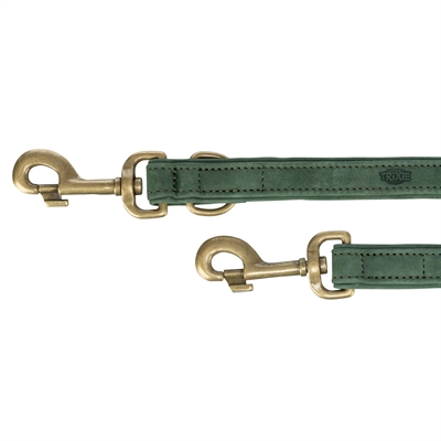 Trixie Hondenriem Pure Verstelbaar Leer Saliegroen - M-L 200 x 2 cm
