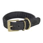 Trixie Halsband Hond Pure Leer Zwart - M-L 39-46 x 3,5 cm