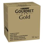 Gourmet Gold Chinks In Gravy Rund / Zalm / Kalkoen / Kip - 96 x 85 g
