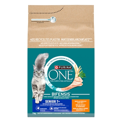 Purina One Senior Kip / Volkoren Granen - 3 kg
