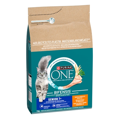Purina One Senior Kip / Volkoren Granen - 3 kg