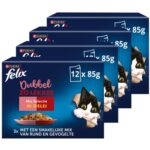 Felix Dubbel Zo Lekker Mix Selectie In Gelei - 4 x 12 x 85 g