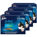 Felix Dubbel Zo Lekker Vis Selectie In Gelei - 4 x 12 x 85 g