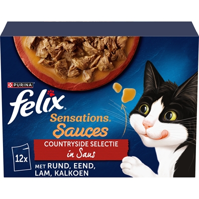 Felix Sensations Countryside Selectie In Saus - 4 x 12 x 85 g
