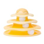 Imac Cat Tower 3 Niveaus Geel - 24 x 24 x 15 cm