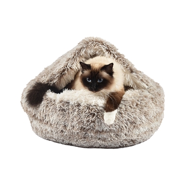 455602.jpg Croci Kattenmand Iglo Gemeleerd Beige / Wit - 50 x 35 cm