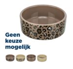 Trixie Voerbak / Drinkbak Leo Kat Keramiek Panterprint Assorti - 300 ml 12 cm
