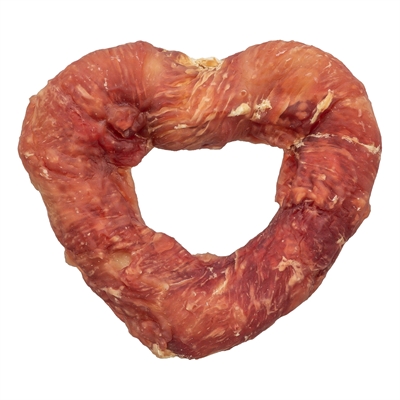 Trixie Denta Fun Heart Met Eendenborst - 8 cm 40 g 50 stuks