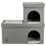 Trixie Kattenmand / Kattenhuis Kimy Soft 2 Verdiepingen Lichtgrijs - 76 x 37 x 72 cm