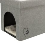 Trixie Kattenmand / Kattenhuis Kimy Soft 2 Verdiepingen Lichtgrijs - 76 x 37 x 72 cm