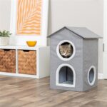 Trixie Kattenmand / Kattenhuis Nora Soft 2 Verdriepingen Lichtgrijs - 47 x 47 x 67 cm
