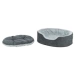 Trixie Vital Hondenmand Lino Soft Ovaal Grijs / Lichtgrijs - 60 x 45 cm