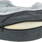 Trixie Vital Hondenmand Lino Soft Ovaal Grijs / Lichtgrijs - 60 x 45 cm