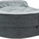 Trixie Vital Hondenmand Lino Soft Ovaal Grijs / Lichtgrijs - 83 x 67 cm