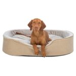 Trixie Vital Hondenmand Lino Soft Ovaal Beige / Creme - 83 x 67 cm