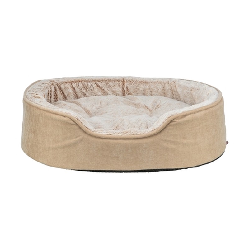 Trixie Vital Hondenmand Lino Soft Ovaal Beige / Creme - 83 x 67 cm