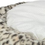 Trixie Hondenmand Leo Soft Rond Pluche Creme / Panterprint - 50 cm